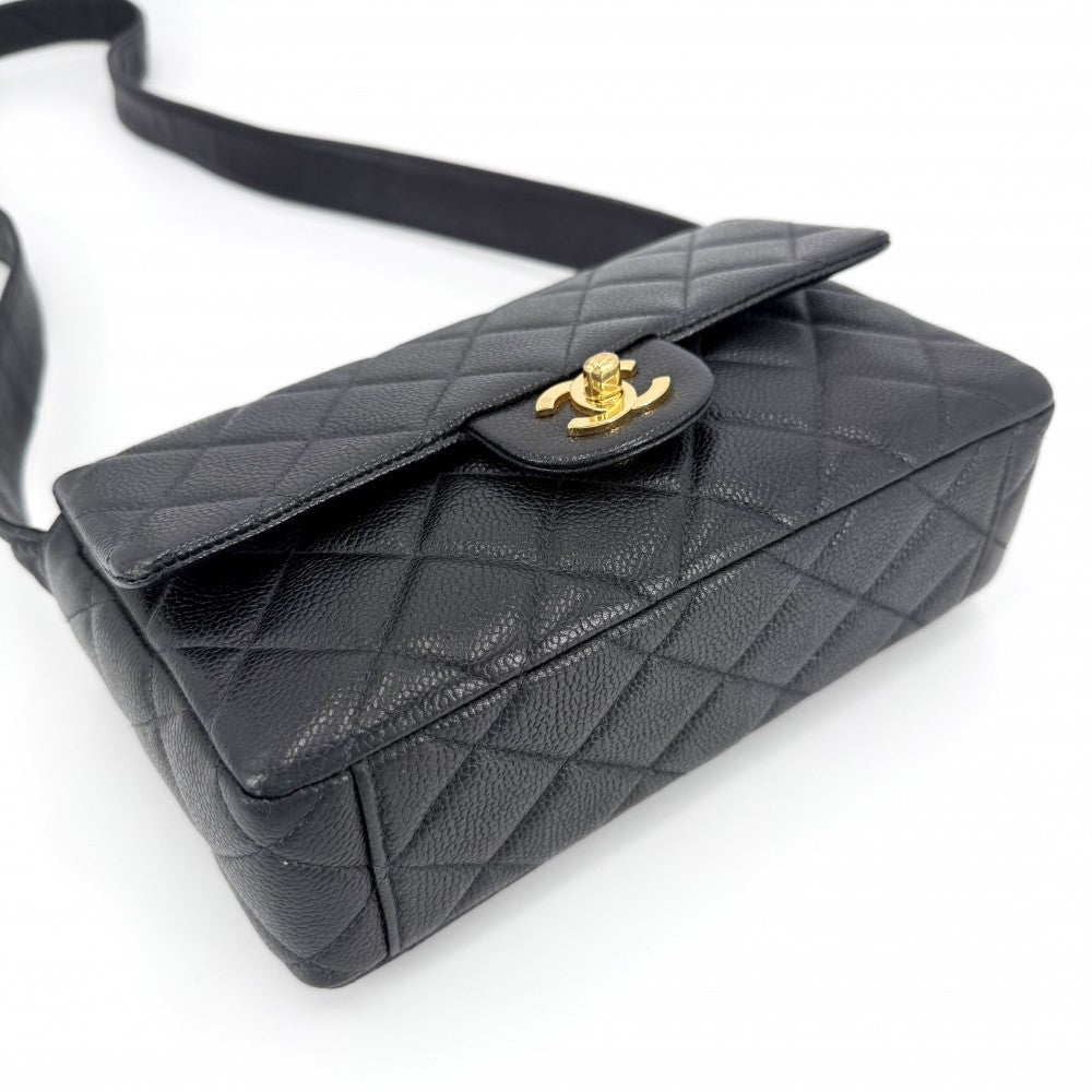 CHANEL シャネル ショルダーバッグ マトラッセ ブラック 黒 ゴールド金具 レディース【中古品】
