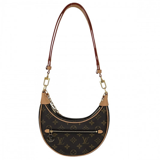 LOUIS VUITTON ルイヴィトン ショルダーバッグ モノグラム ループ 2WAY ハンドバッグ 小さめ かばん 鞄 M81098 ブラウン 茶 ゴールド金具 レディース【中古品】