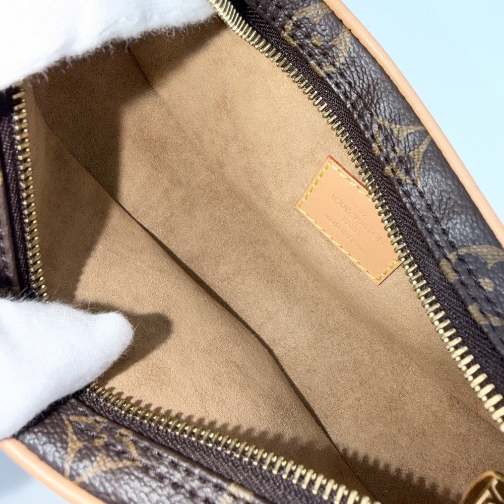 LOUIS VUITTON ルイヴィトン ショルダーバッグ モノグラム ループ 2WAY ハンドバッグ 小さめ かばん 鞄 M81098 ブラウン 茶 ゴールド金具 レディース【中古品】