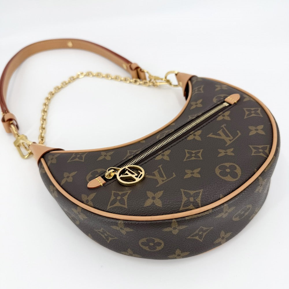 LOUIS VUITTON ルイヴィトン ショルダーバッグ モノグラム ループ 2WAY ハンドバッグ 小さめ かばん 鞄 M81098 ブラウン 茶 ゴールド金具 レディース【中古品】