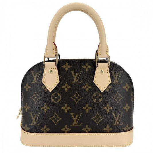 LOUIS VUITTON ルイヴィトン 2WAY モノグラム アルマBB ショルダーバッグ ハンドバッグ 小さめ ミニバッグ M46990 ブラウン 茶 ゴールド金具 レディース【中古品】