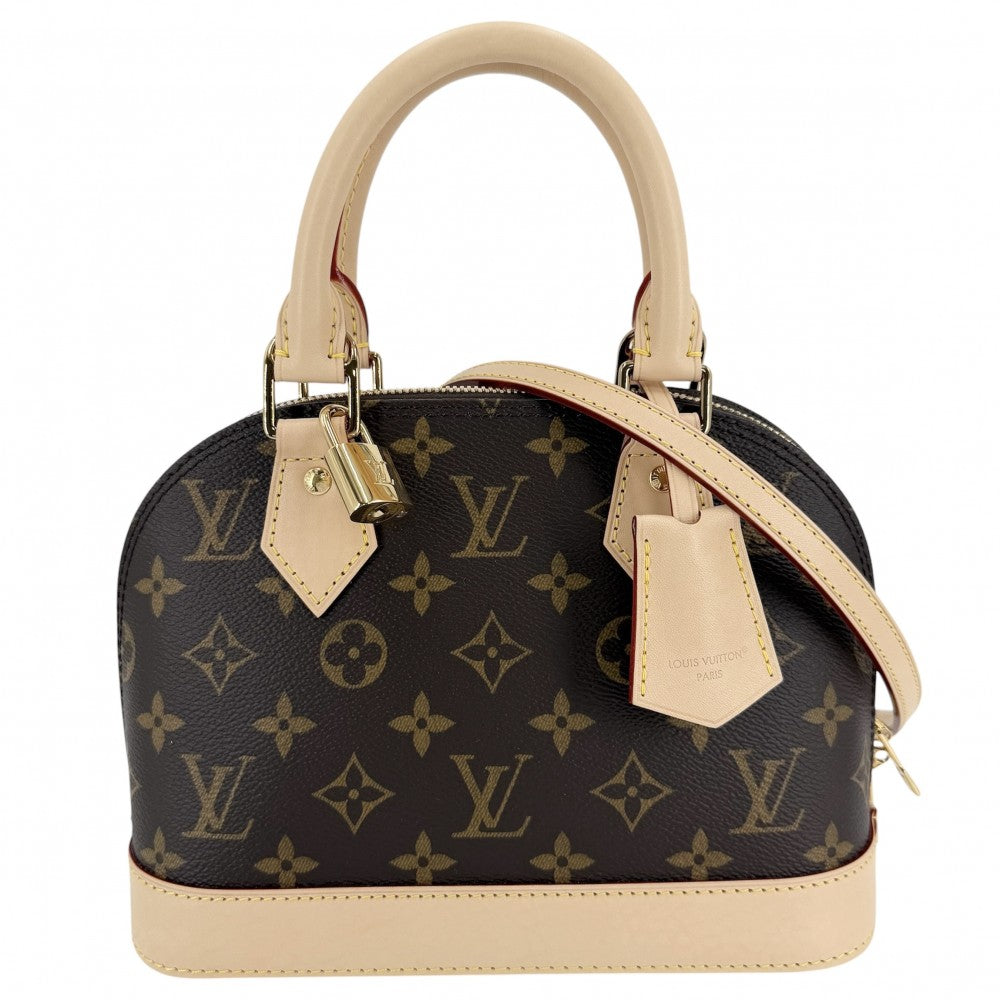 LOUIS VUITTON ルイヴィトン 2WAY モノグラム アルマBB ショルダーバッグ ハンドバッグ 小さめ ミニバッグ M46990 ブラウン 茶 ゴールド金具 レディース【中古品】