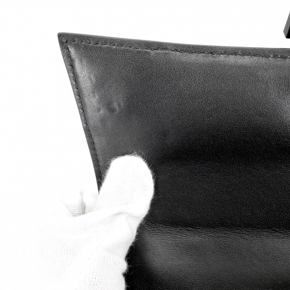 BALENCIAGA バレンシアガ 2WAY アワーグラス　スモール ハンドバッグ ショルダーバッグ HOURGLASS クロコ型押し トップハンドル 593546 レザー ブラック 黒 ブラック金具 レディース【中古品】