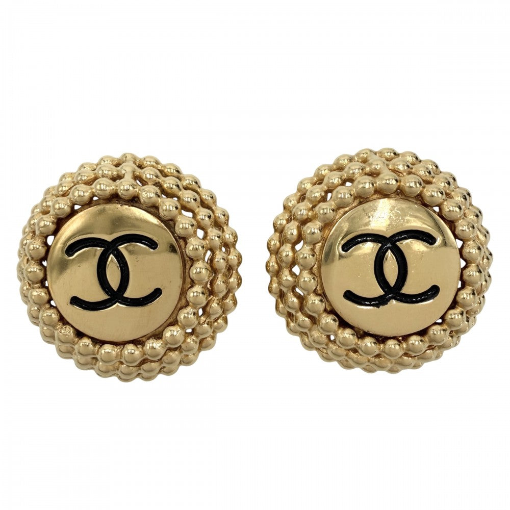 CHANEL シャネル イヤリング ココマーク ラウンド ヴィンテージ アクセサリー GP ゴールド レディース 約45.9g【中古品】