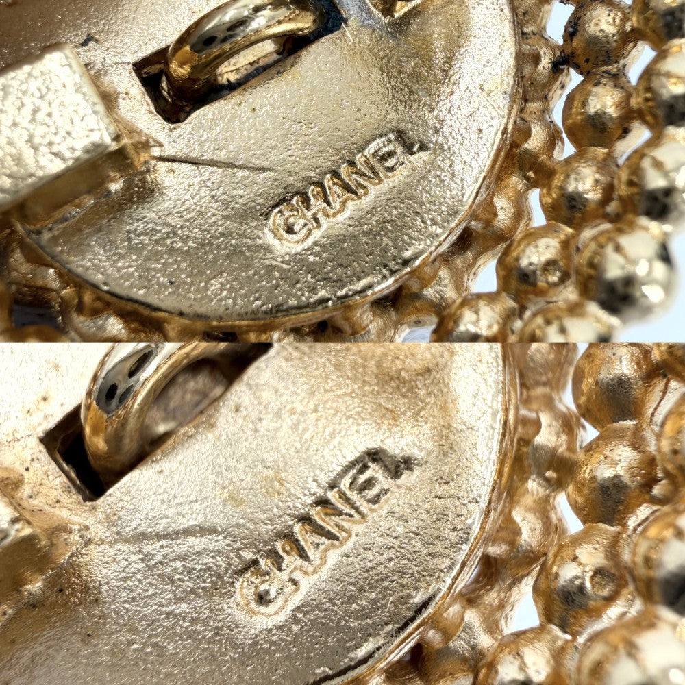 CHANEL シャネル イヤリング ココマーク ラウンド ヴィンテージ アクセサリー GP ゴールド レディース 約45.9g【中古品】