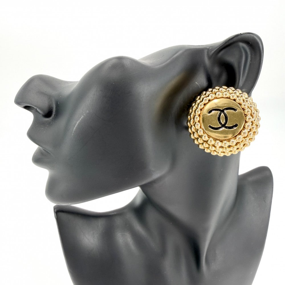 CHANEL シャネル イヤリング ココマーク ラウンド ヴィンテージ アクセサリー GP ゴールド レディース 約45.9g【中古品】