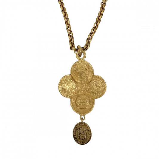 CHANEL シャネル ネックレス ロングネックレス ペンダント ヴィンテージ アクセサリー GP カラーストーン フェイクパール 28 ホワイト 白 グリーン 緑 レディース 約122.3g 1993年【中古品】