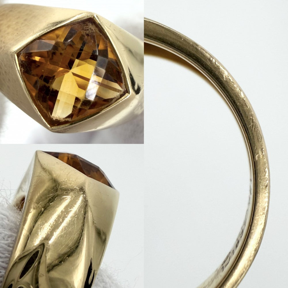 CHANEL シャネル 指輪 アクセサリー ジュエリー 18金YG Au750 K18イエローゴールド シトリン 約12.5号 イエロー　 レディース 約7.2g【中古品】