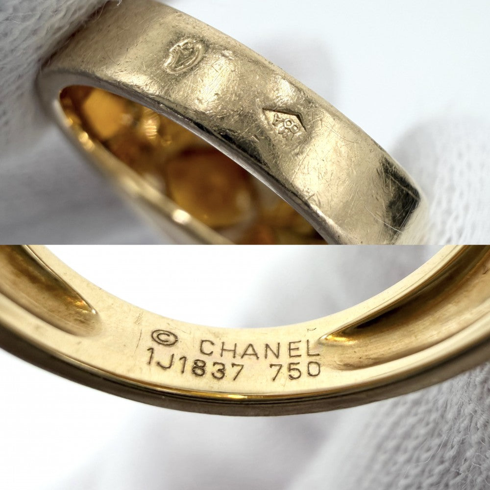 CHANEL シャネル 指輪 アクセサリー ジュエリー 18金YG Au750 K18イエローゴールド シトリン 約12.5号 イエロー　 レディース 約7.2g【中古品】