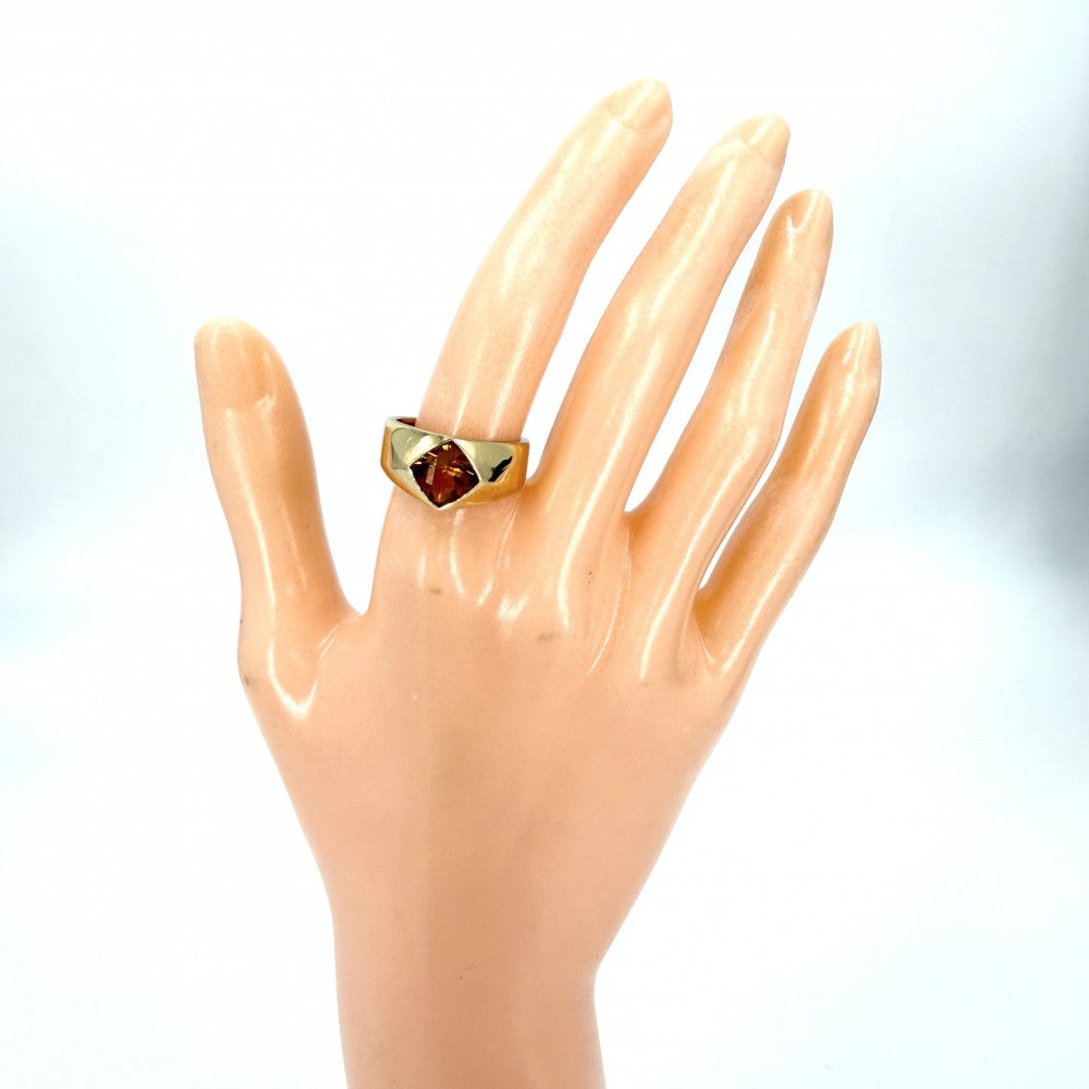 CHANEL シャネル 指輪 アクセサリー ジュエリー 18金YG Au750 K18イエローゴールド シトリン 約12.5号 イエロー　 レディース 約7.2g【中古品】