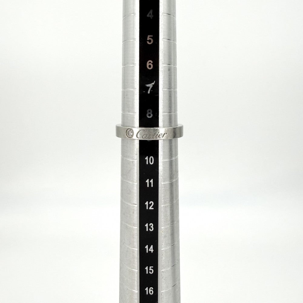 CARTIER カルティエ 指輪 Cドゥ エングレーブド ジュエリー アクセサリー 1Pダイヤ 49サイズ Pt950プラチナ ダイヤモンド 約9号 レディース 約4.8g【中古品】