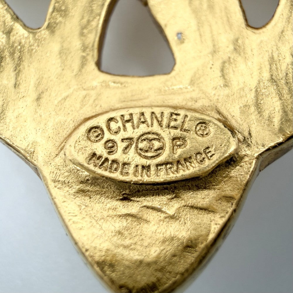 CHANEL シャネル ブローチ ココマーク アクセサリー ヴィンテージ GP 97P ゴールド レディース 約26.1g 1997年【中古品】