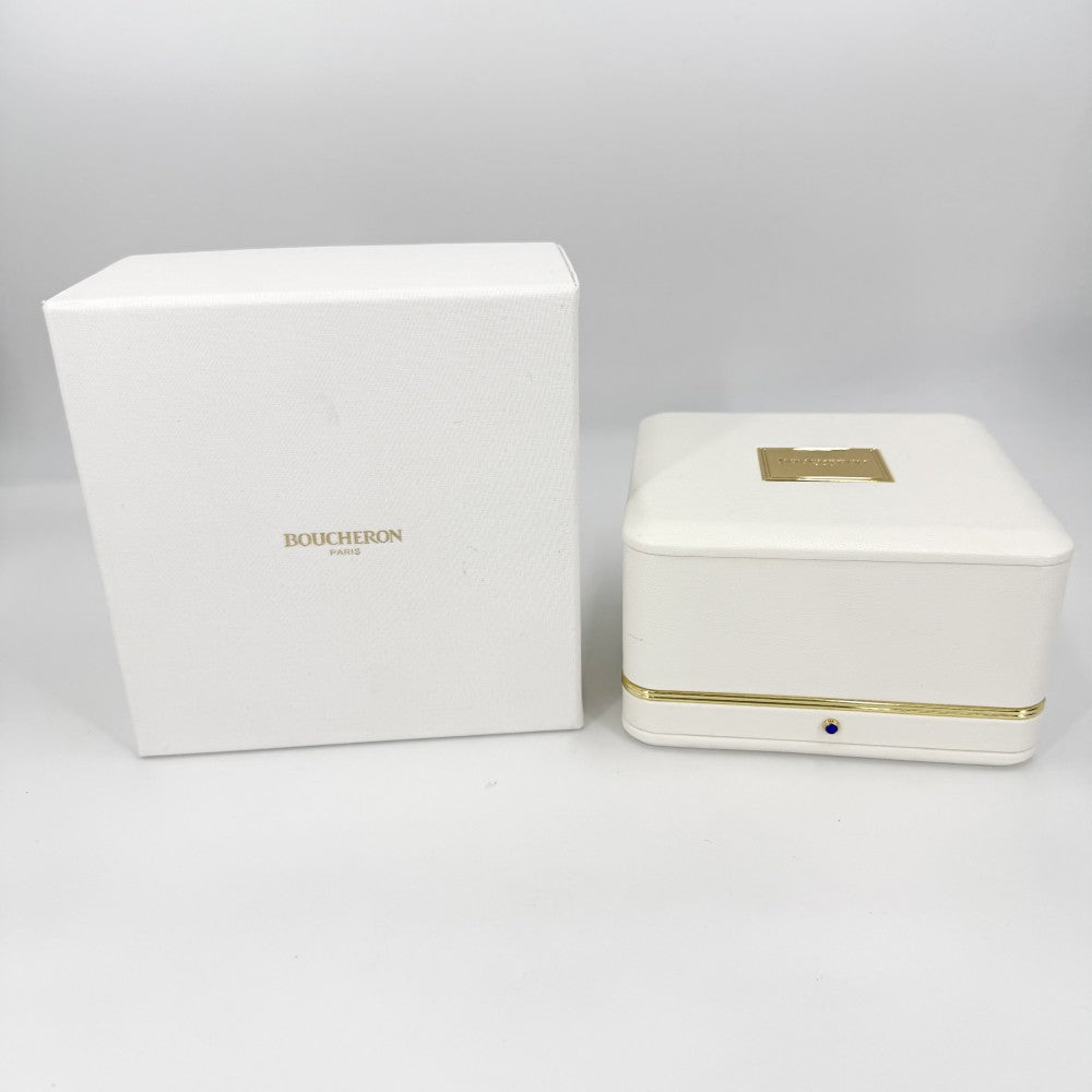 Boucheron ブシュロン バングル キャトル ブラック 1モチーフ ジュエリー 18金WG Au750 K18ホワイトゴールド ダイヤモンド レディース 約11.2g【中古品】