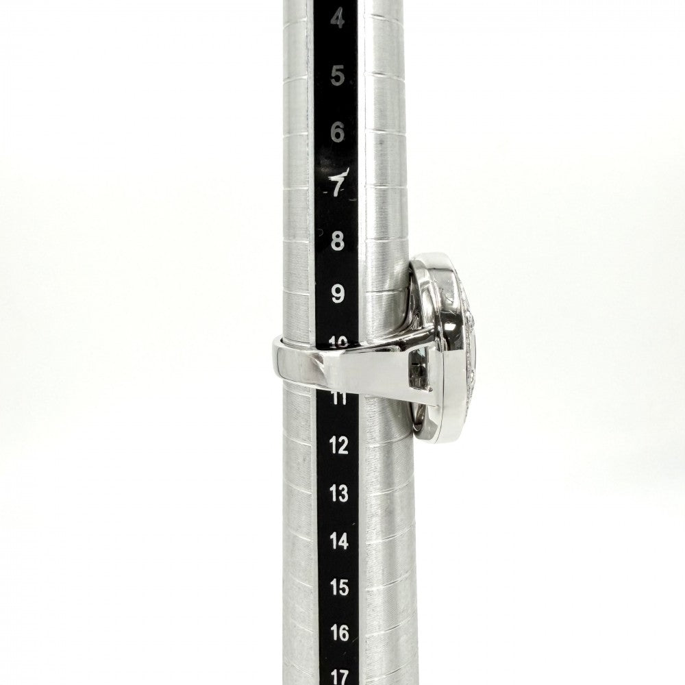 CARTIER カルティエ 指輪 グリッド パシャ ジュエリー アクセサリー 18金WG Au750 51サイズ K18ホワイトゴールド ダイヤモンド 約10.5号 マルチカラー レディース 約24.4g【中古品】