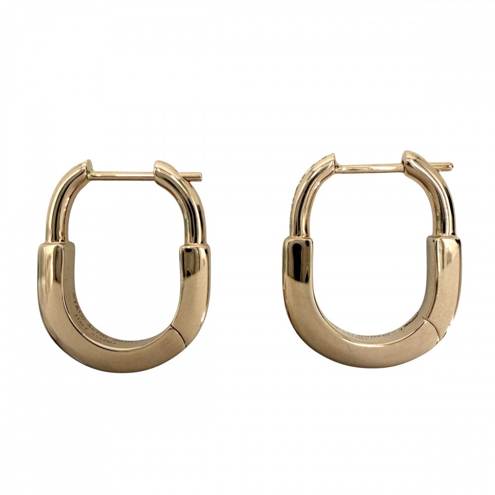 TIFFANY&Co. ティファニー ピアス ロック アクセサリー ジュエリー 18金PG Au750 K18ピンクゴールド ダイヤモンド0.09ct レディース 約7.4g【中古品】