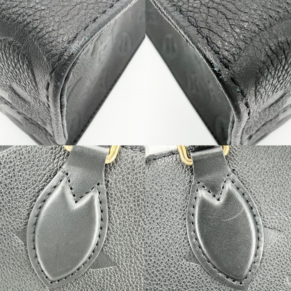 LOUIS VUITTON ルイヴィトン 2WAY オンザゴーPM ハンドバッグ ショルダーバッグ ミニバック ノワール M45653 モノグラムアンプラント ブラック 黒 ゴールド金具 レディース【中古品】