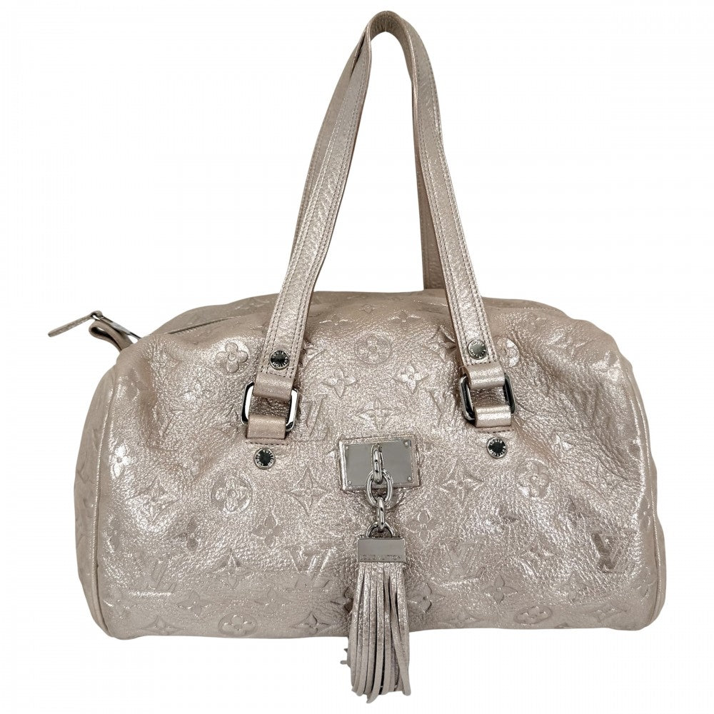 LOUIS VUITTON ルイヴィトン ハンドバッグ モノグラムシマー コメト トートバッグ メタリック M95818 ライトピンク シルバー金具 レディース【中古品】