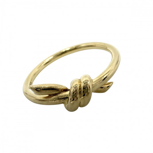 TIFFANY&Co. ティファニー 指輪 ノット リング ジュエリー アクセサリー Au750 18金YG K18イエローゴールド 約9号 ゴールド レディース 約3.6g【中古品】