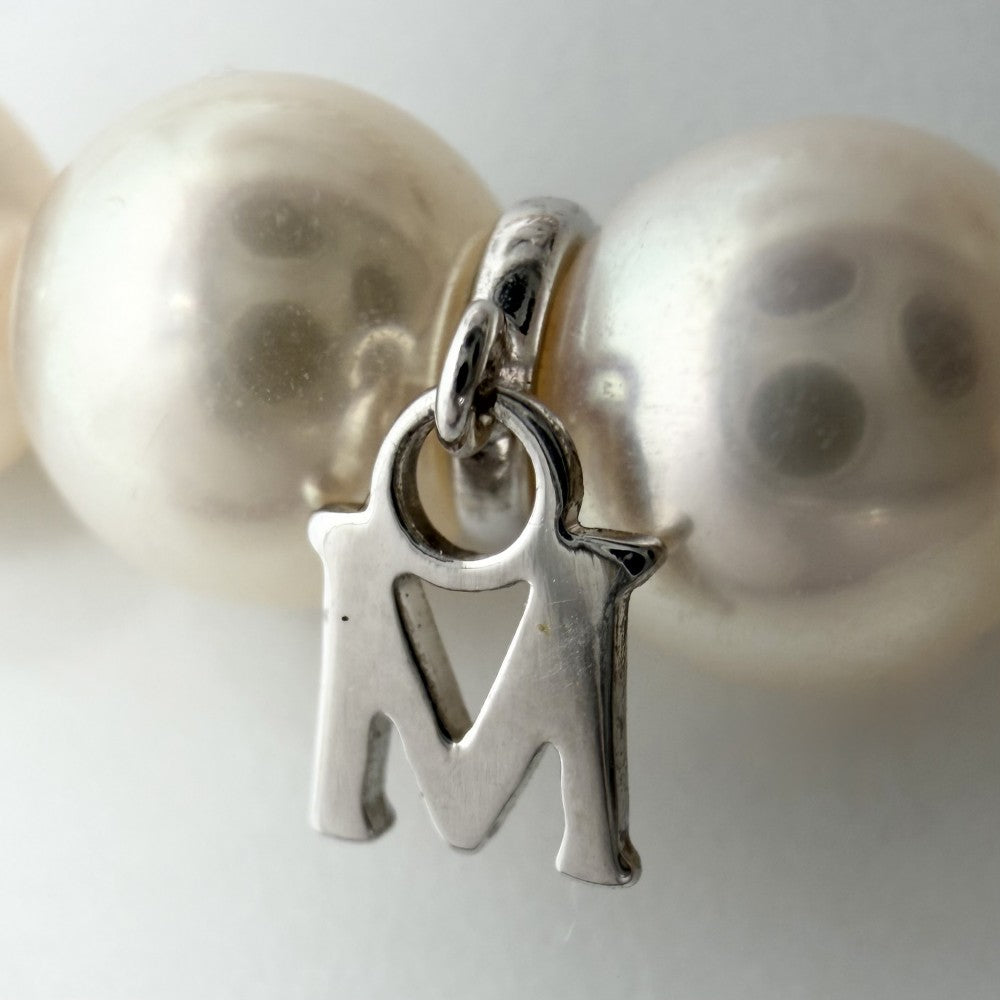 MIKIMOTO ミキモト ネックレス チャーム付き ジュエリー アクセサリー 真珠 フォーマル 冠婚葬祭 18金WG Au750 K18ホワイトゴールド パール約0.7mm レディース 約37.9g【中古品】