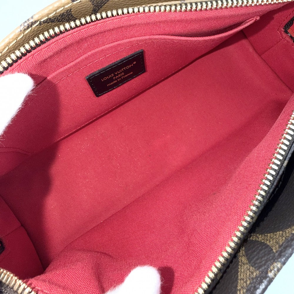 LOUIS VUITTON ルイヴィトン 2WAY オンザゴーEW チェーン ハンドバッグ ショルダーバッグ M14236 モノグラムジャイアント モノグラム・リバース ブラウン 茶 ゴールド金具 レディース【中古品】