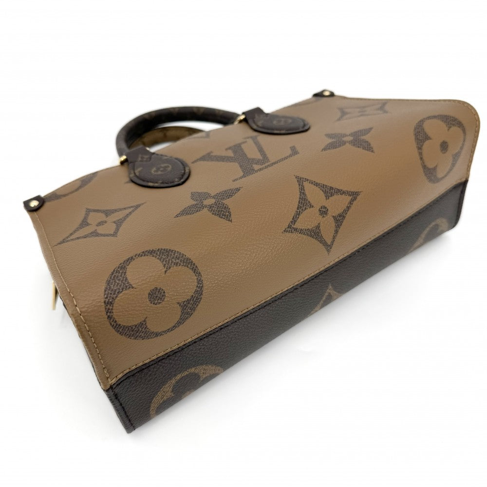 LOUIS VUITTON ルイヴィトン 2WAY オンザゴーEW チェーン ハンドバッグ ショルダーバッグ M14236 モノグラムジャイアント モノグラム・リバース ブラウン 茶 ゴールド金具 レディース【中古品】