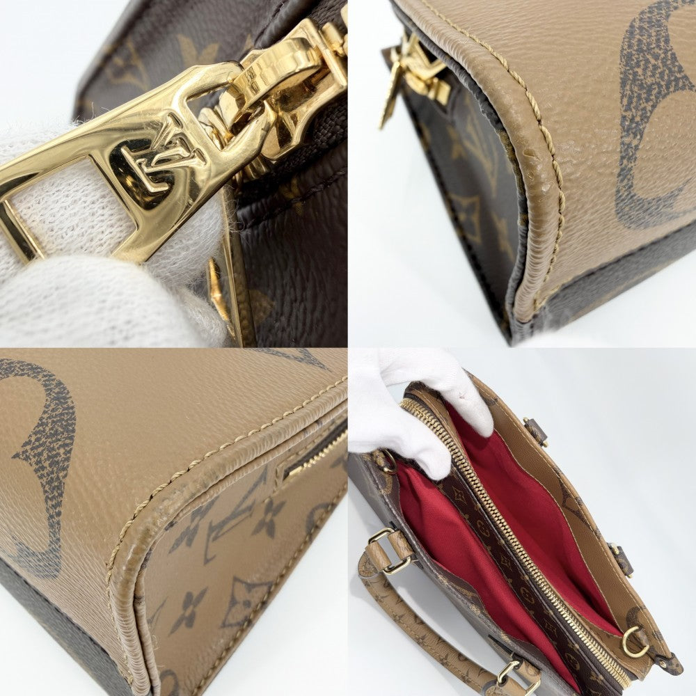 LOUIS VUITTON ルイヴィトン 2WAY オンザゴーEW チェーン ハンドバッグ ショルダーバッグ M14236 モノグラムジャイアント モノグラム・リバース ブラウン 茶 ゴールド金具 レディース【中古品】