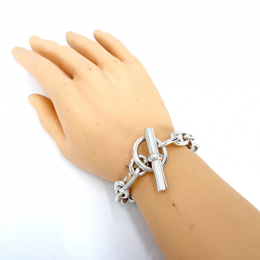 HERMES エルメス ブレスレット シェーヌダンクルGM アクセサリー ジュエリー 16コマ シルバー925 メンズ 約83.5g【中古品】
