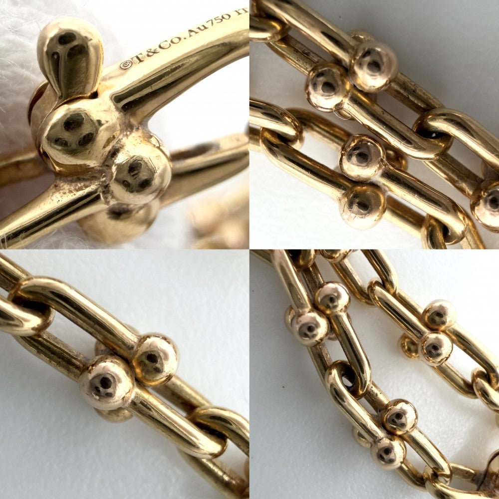 TIFFANY&Co. ティファニー ブレスレット ハードウェア マイクロ リンク ブレスレット ジュエリー アクセサリー メンズ レディース K18YG Au750 K18イエローゴールド ユニセックス 約10.4g【中古品】