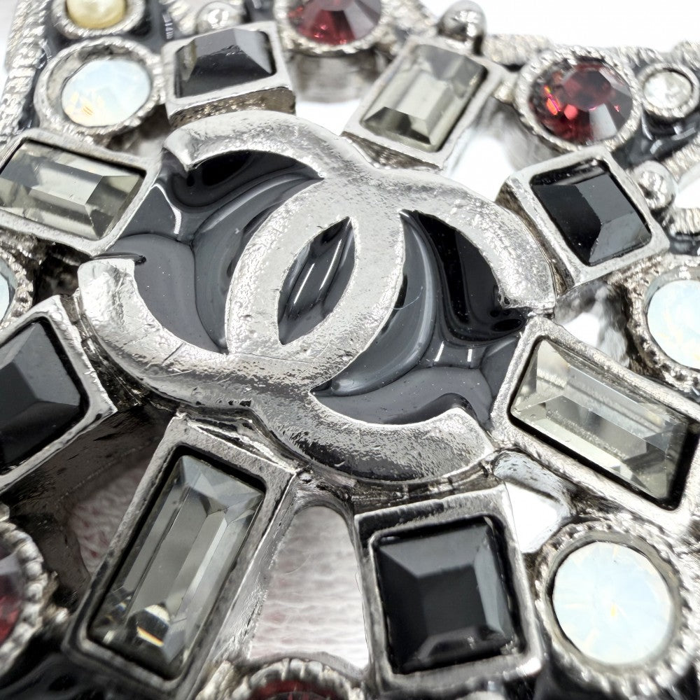 CHANEL シャネル ブローチ ココマーク アクセサリー ラインストーン フェイクパール 05A ブラック 黒 レディース 約19.8g 2005年【中古品】