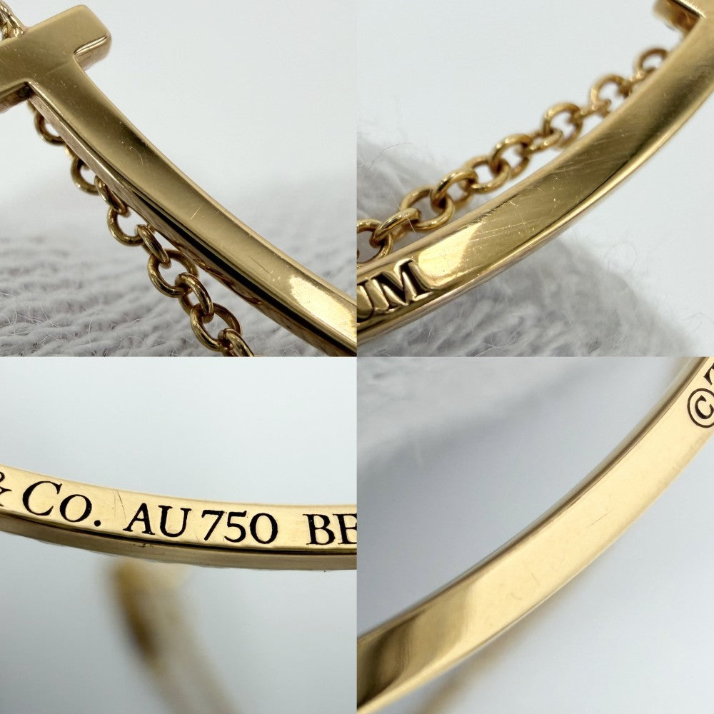 TIFFANY&Co. ティファニー ネックレス Tスマイル スモール ペンダント ジュエリー アクセサリー 18金YG Au750 K18イエローゴールド ダイヤモンド レディース 約2.1g【中古品】