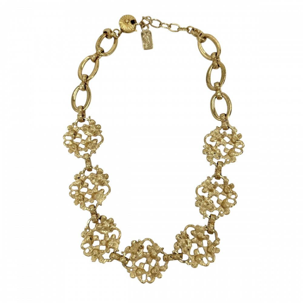 SAINT LAURENT PARIS サンローランパリ ネックレス フラワー 花 アクセサリー レディース 約63.9g【中古品】