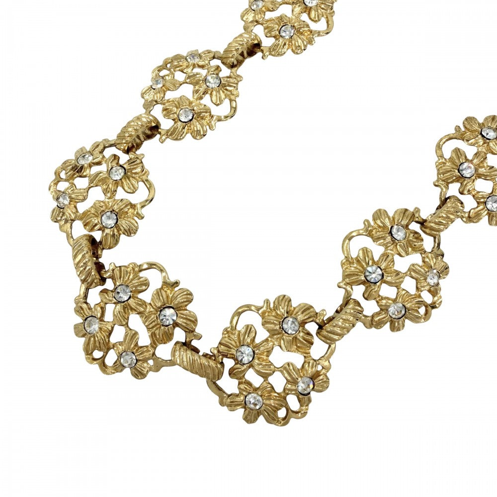 SAINT LAURENT PARIS サンローランパリ ネックレス フラワー 花 アクセサリー レディース 約63.9g【中古品】