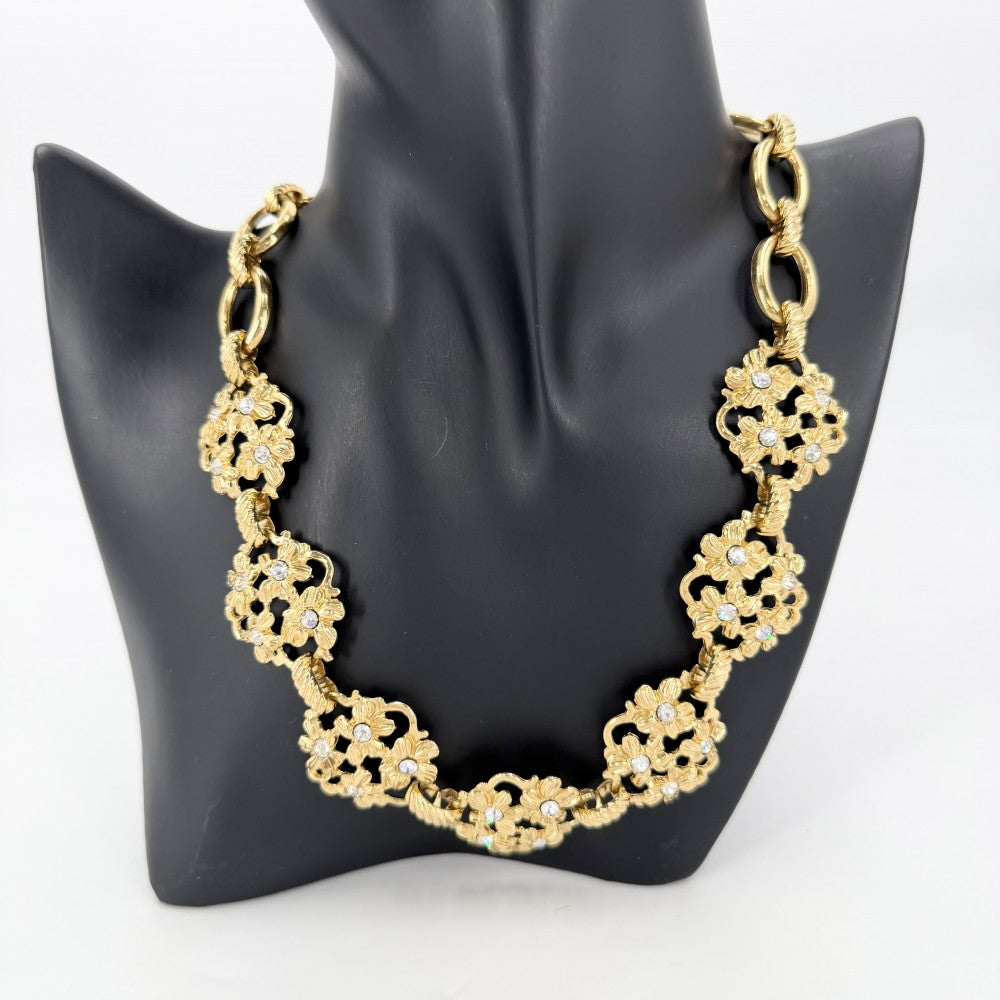 SAINT LAURENT PARIS サンローランパリ ネックレス フラワー 花 アクセサリー レディース 約63.9g【中古品】