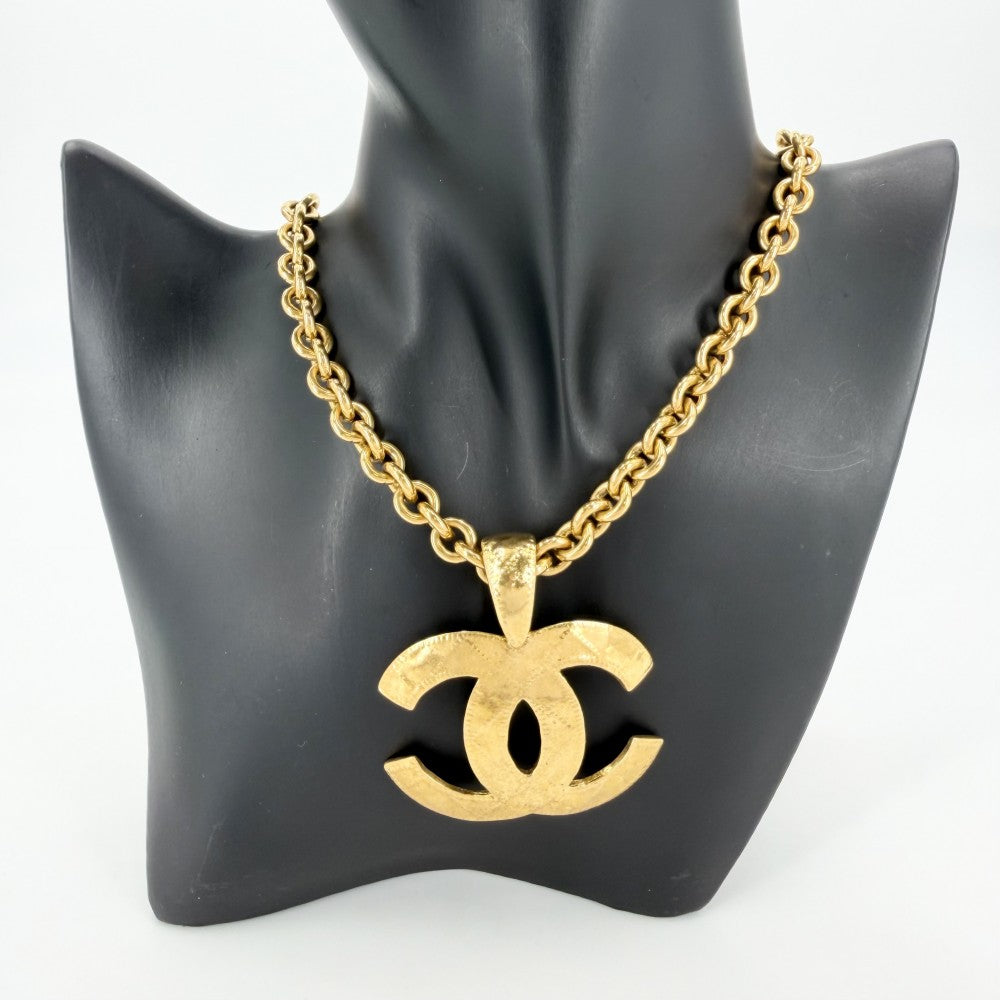 CHANEL シャネル ネックレス ココマーク ロングネックレス ペンダント アクセサリー マトラッセ ココ ヴィンテージ GP 94P ゴールド レディース 約116.7g 1994年【中古品】