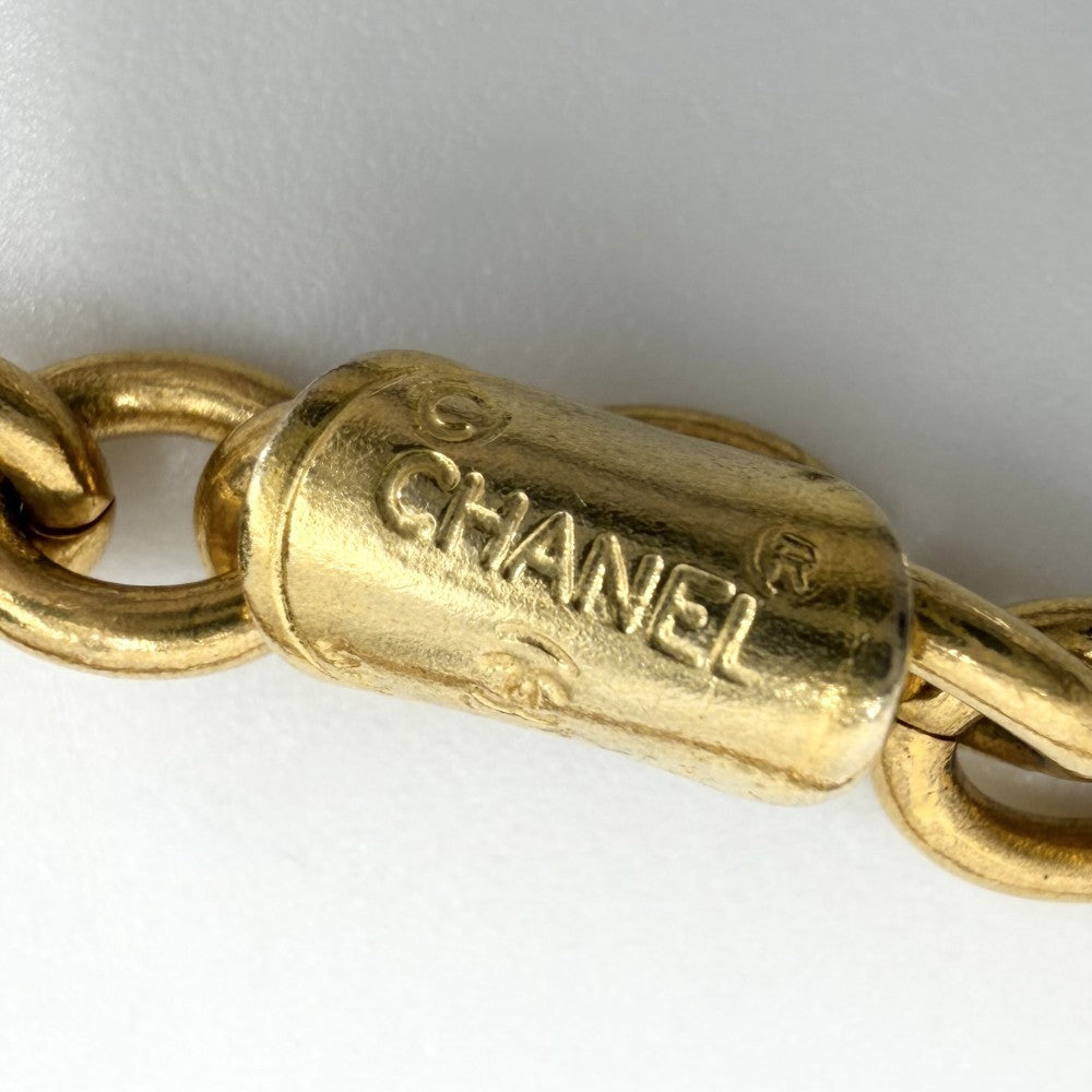 CHANEL シャネル ネックレス ココマーク マトラッセモチーフ アクセサリー バッグ ペンダント ヴィンテージ
 GP ゴールド レディース 約131.3g【中古品】