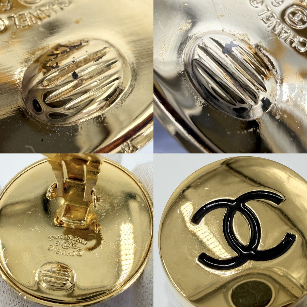 CHANEL シャネル イヤリング ココマーク ラウンド ヴィンテージ アクセサリー GP 2 6 ゴールド レディース 約42.6g 1991年【中古品】