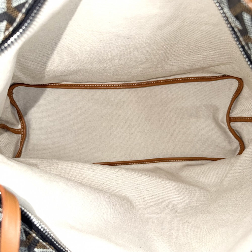 GOYARD ゴヤール トートバッグ ボエム ホーボーバッグ ポーチ付き かばん 鞄 コーティングキャンバス レザー ブラック 黒 ブラウン 茶 シルバー金具 レディース【中古品】