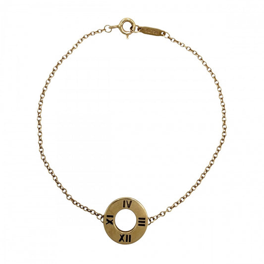 TIFFANY&Co. ティファニー ブレスレット アトラス ピアスドサークル 18金PG Au750 ジュエリー アクセサリー K18ピンクゴールド ダイヤモンド レディース 約2.8g【中古品】