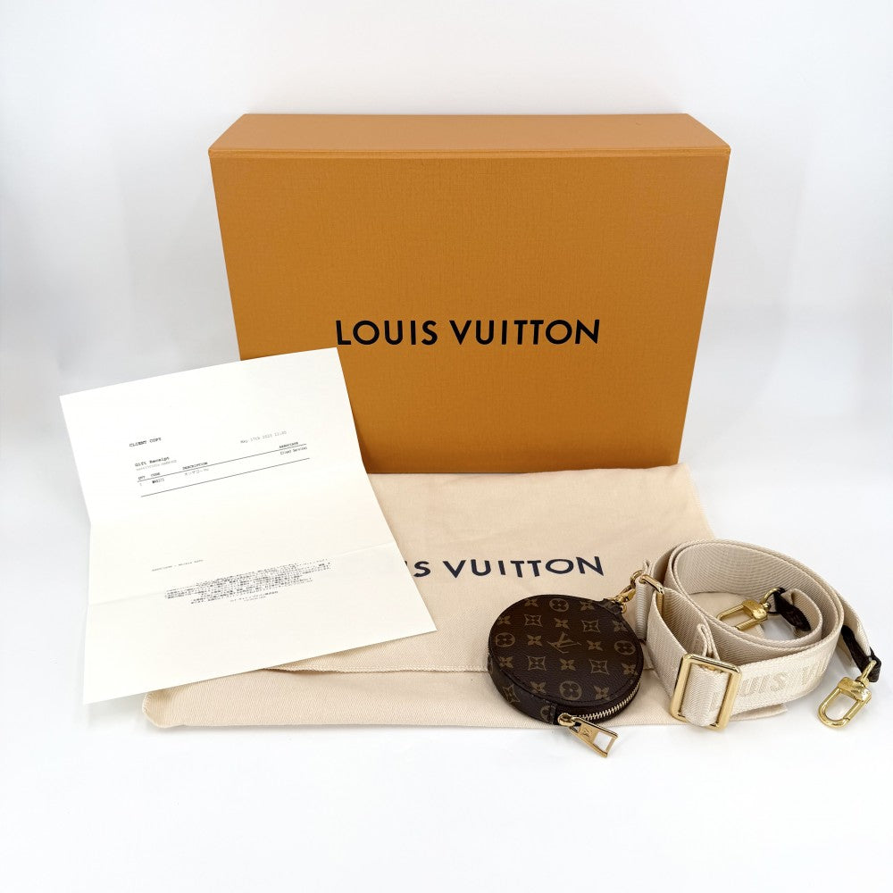 LOUIS VUITTON ルイヴィトン 2WAY モノグラムリバース オンザゴーPM ハンドバッグ ショルダーバッグ 鞄 かばん M46373 ブラウン 茶 ゴールド金具 レディース【中古品】