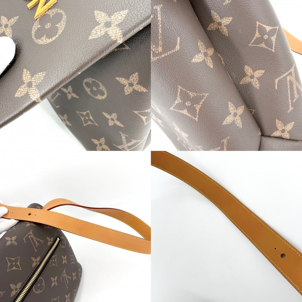 LOUIS VUITTON ルイヴィトン ショルダーバッグ モノグラム テイクアウト・メッセンジャー M28113 モノグラムキャンバス ブラウン 茶 ゴールド金具 メンズ【中古品】