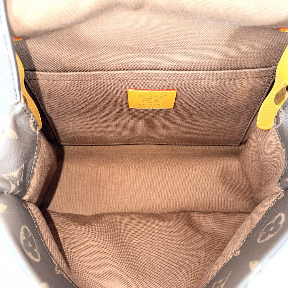 LOUIS VUITTON ルイヴィトン ショルダーバッグ モノグラム テイクアウト・メッセンジャー M28113 モノグラムキャンバス ブラウン 茶 ゴールド金具 メンズ【中古品】