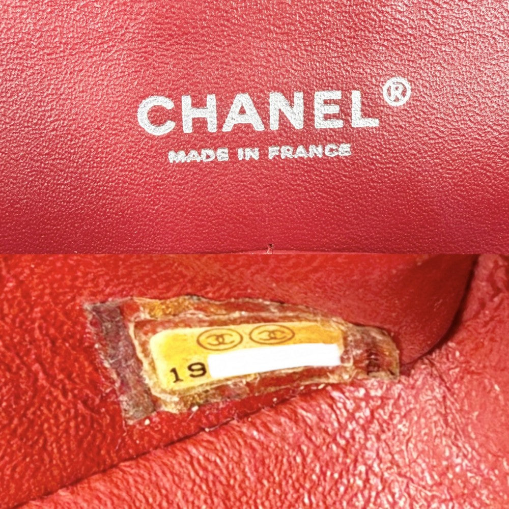 CHANEL シャネル ショルダーバッグ マトラッセ25 ダブルフラップ ダブルチェーン ココマーク ココ かばん 鞄 キャビアスキン レッド 赤 シルバー金具 レディース【中古品】