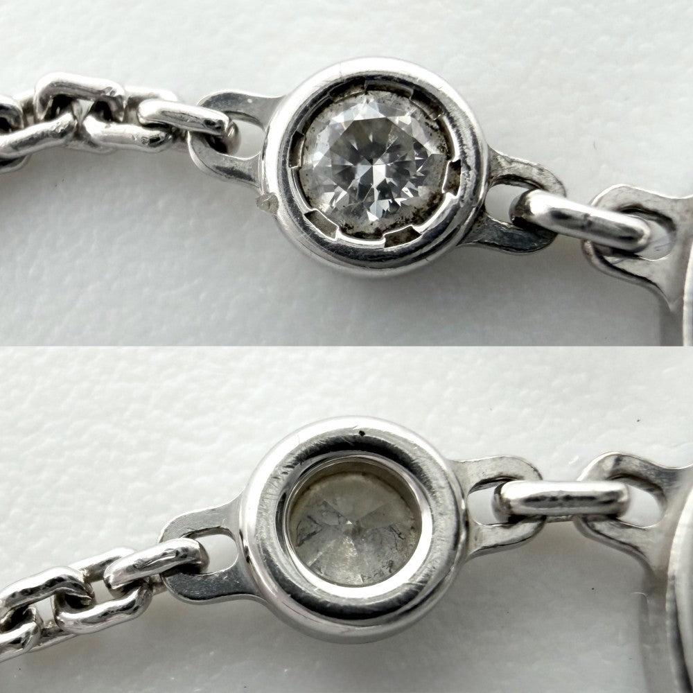 LOUIS VUITTON ルイヴィトン ネックレス モノグラムイディール アクセサリー ジュエリー 18金WG 750 K18ホワイトゴールド ダイヤモンド ユニセックス 約4.7g【中古品】