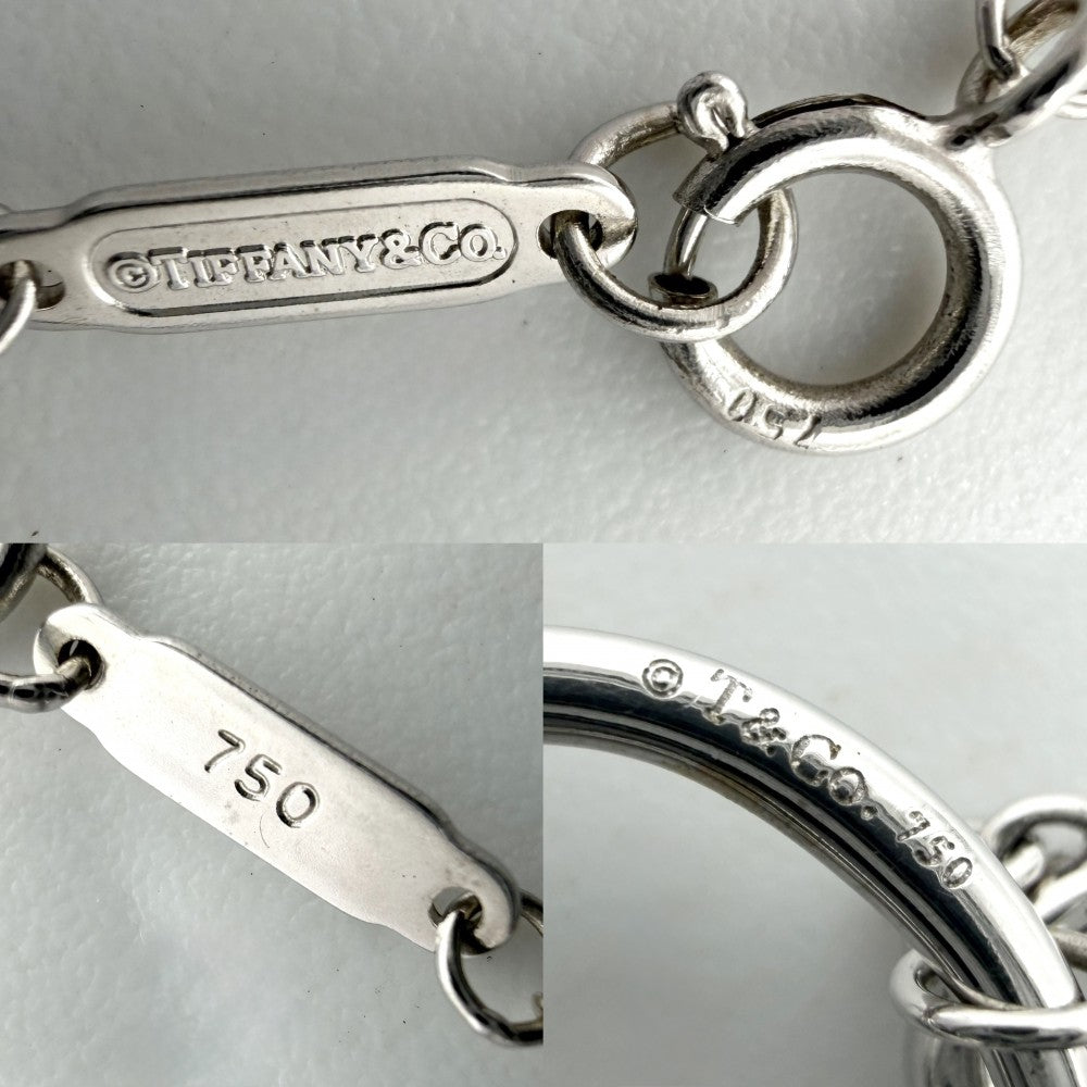 TIFFANY&Co. ティファニー ネックレス フィリグリー パドロックモチーフ ジュエリー ハート 18金WG 750 K18ホワイトゴールド ダイヤモンド レディース 約11.6g【中古品】