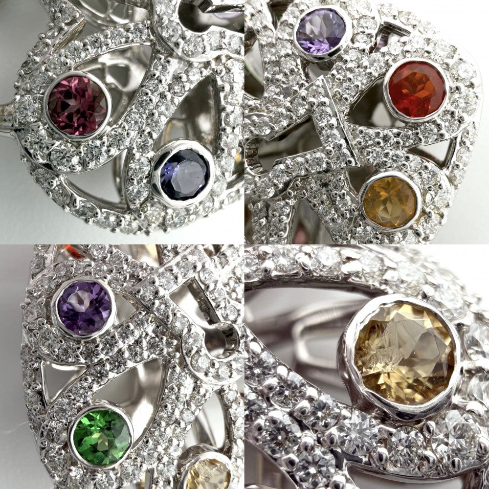 TIFFANY&Co. ティファニー ネックレス フィリグリー パドロックモチーフ ジュエリー ハート 18金WG 750 K18ホワイトゴールド ダイヤモンド レディース 約11.6g【中古品】