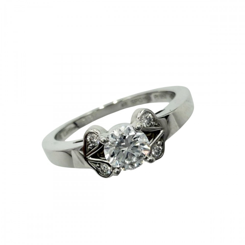 CARTIER カルティエ 指輪 バレリーナ ジュエリー アクセサリー 48サイズ Pt950プラチナ ダイヤモンド0.31ct 約7.5号 レディース 約4.9g【中古品】