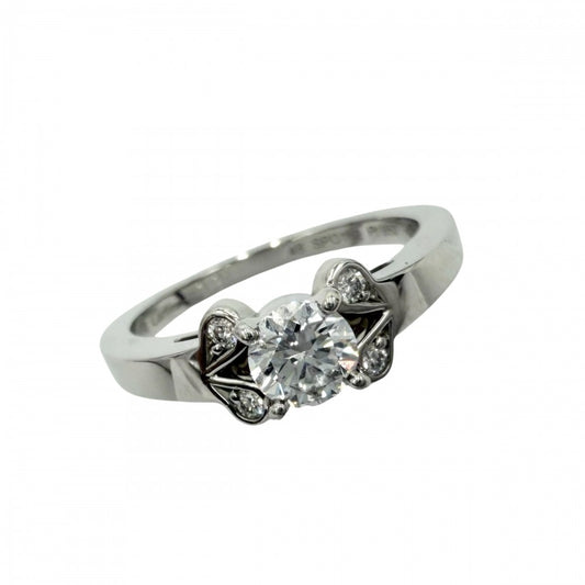 CARTIER カルティエ 指輪 バレリーナ ジュエリー アクセサリー 48サイズ Pt950プラチナ ダイヤモンド0.31ct 約7.5号 レディース 約4.9g【中古品】