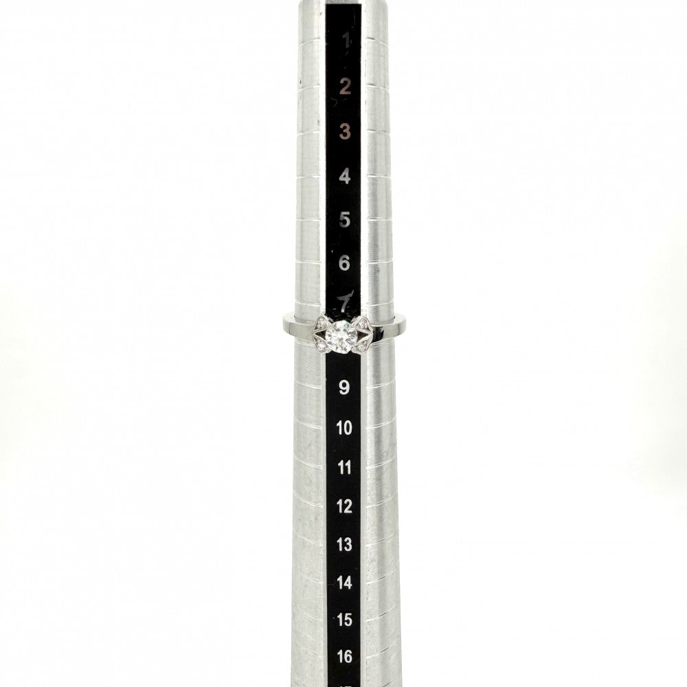 CARTIER カルティエ 指輪 バレリーナ ジュエリー アクセサリー 48サイズ Pt950プラチナ ダイヤモンド0.31ct 約7.5号 レディース 約4.9g【中古品】