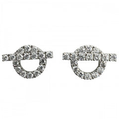 HERMES エルメス ピアス フィネス ジュエリー Au750 18金WG K18ホワイトゴールド ダイヤモンド0.92ct レディース 約4.7g【中古品】