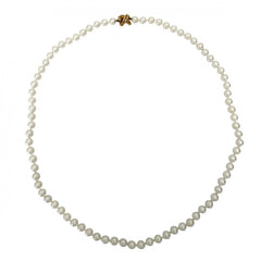 TIFFANY&Co. ティファニー ネックレス パールネックレス シグネチャー 真珠 ジュエリー K18イエローゴールド パール パール レディース 約18.0g【中古品】